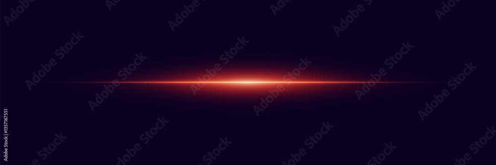 Red light lines of light, horizontal beam flash. Red light lines of light, horizontal beam flash.