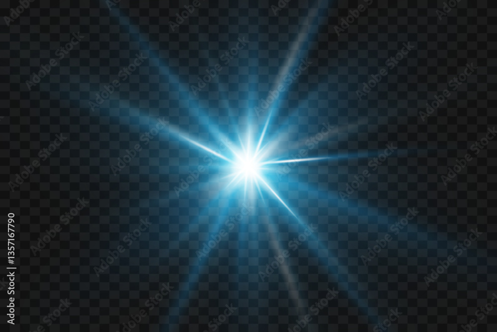 Flash of star and light rays of light. Flash of star and light rays of light.
