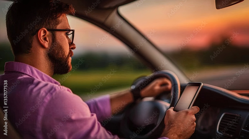 Driver using cell phone