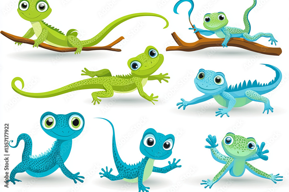 Obraz premium lizards