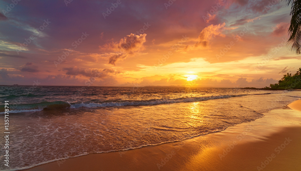 Fototapeta premium sunset on the beach