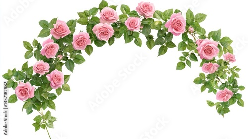 Pink Rose Floral Arch