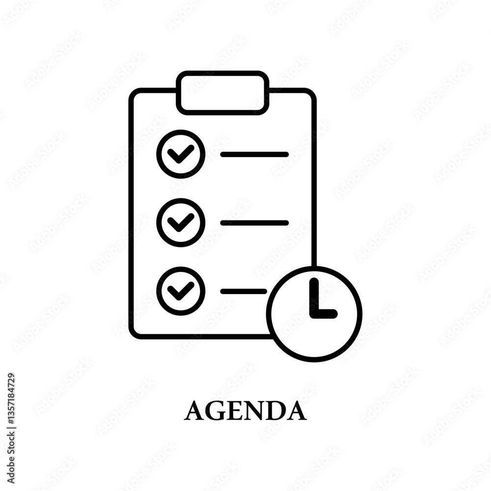 Icon a agenda, isolated against a clean background. Icon a agenda, isolated against a clean background.