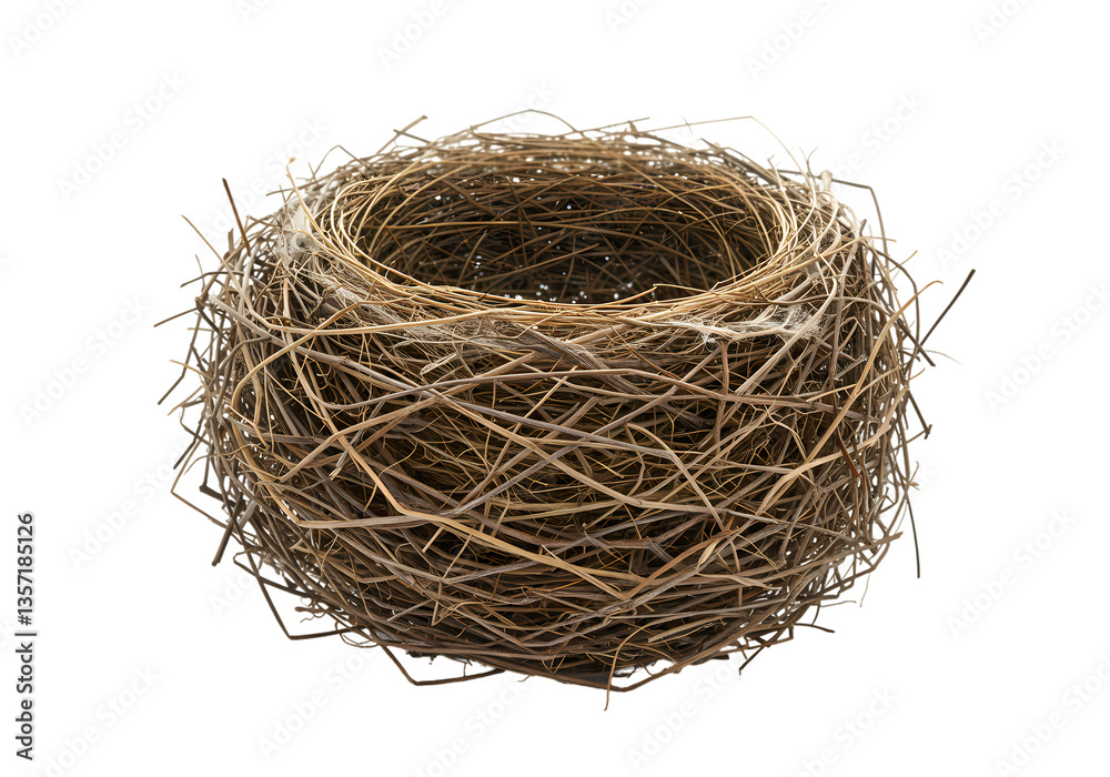 Birds Nest CloseUp isolated on transparent background Birds Nest CloseUp isolated on transparent background
