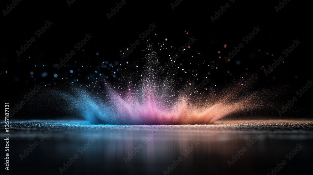 Fototapeta premium a burst of colorful powder creating a vibrant and dynamic display.