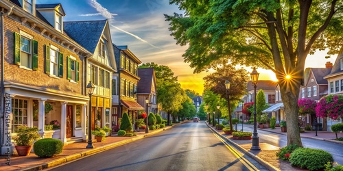 Greenwich Avenue, Greenwich CT: Charming Street Scene with High Depth of Field