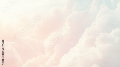 sunset background. sky with soft and blur pastel colored clouds. Beautiful sunset sky. Nature sky backgrounds. 