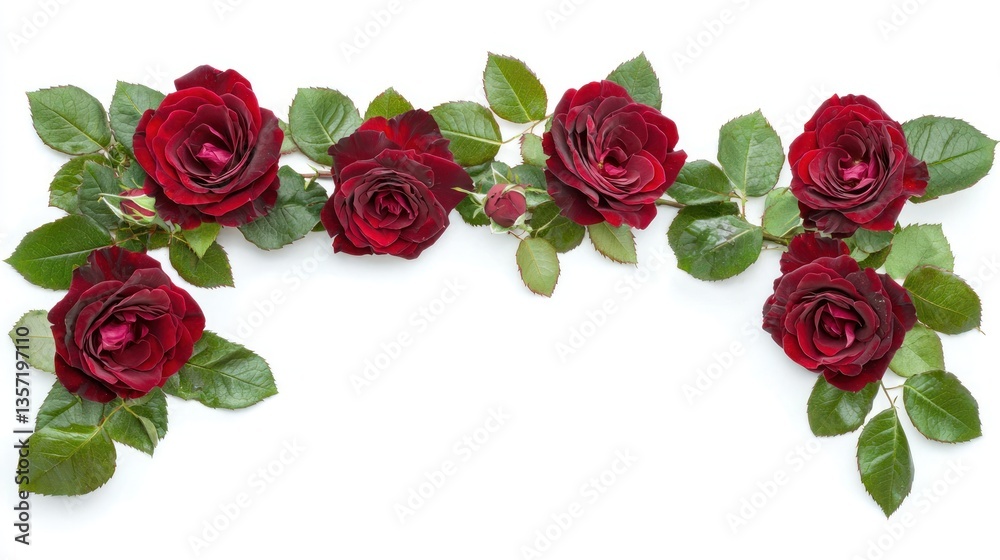 Fototapeta premium Red Rose Frame