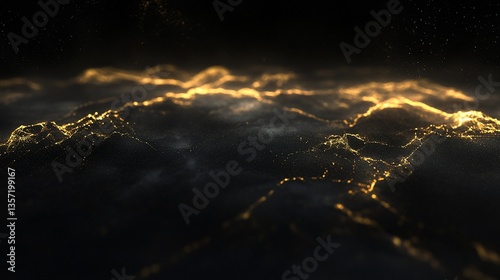 Abstract golden textured landscape photo