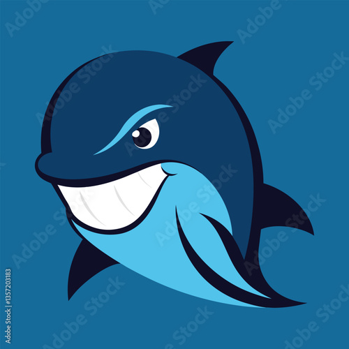 cartoon shark vector illustration