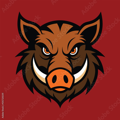 vector illustration of a pig