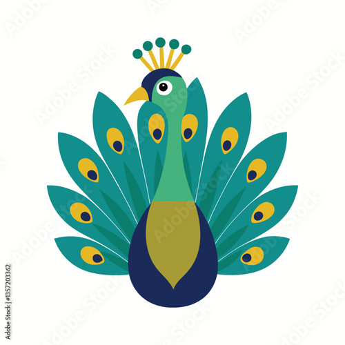 peacock feather vector illustration