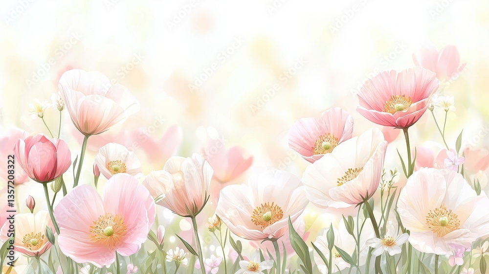 Fototapeta premium Floral Fantasy Soft Beauty