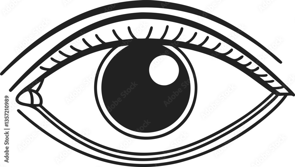 elegant black and white eye illustration with detailed lines and bold design elements elegant black and white eye illustration with detailed lines and bold design elements
