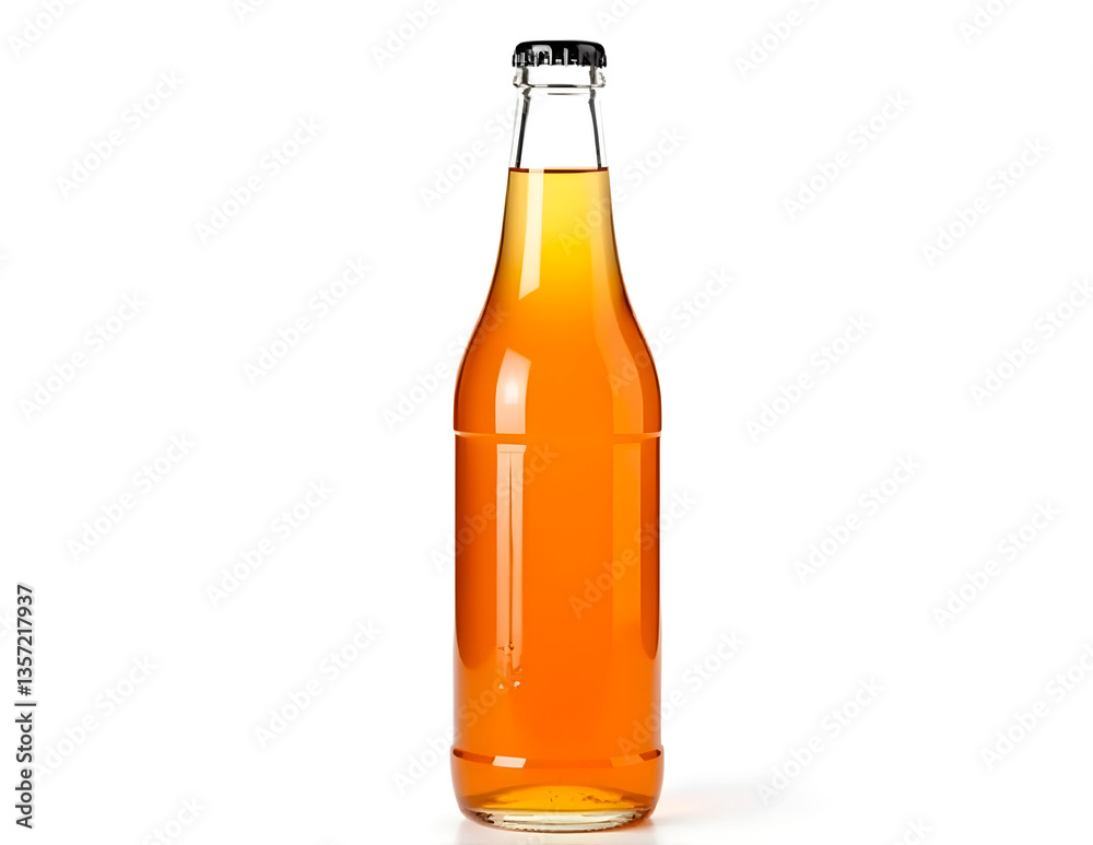A clean and minimalistic image of a bottle of orange juice, ideal for product and advertising use. A clean and minimalistic image of a bottle of orange juice, ideal for product and advertising use.