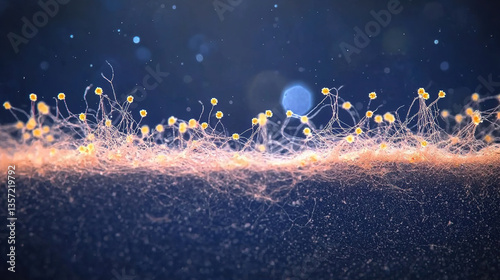 Microscopic fungal growth