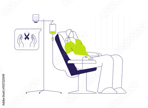 Chemotherapy abstract concept vector illustration.