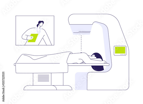 Radiotherapy abstract concept vector illustration.