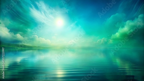 Cool Calm Minimalist Blue Green Abstract Wallpaper Background