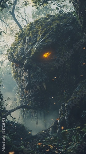Monster creature on the forest 