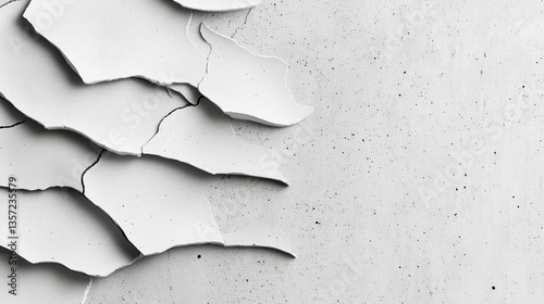 Cracked Paint on Concrete Surface