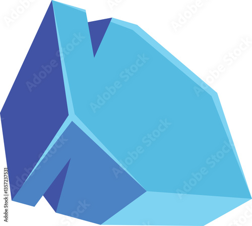 Frozen game rock asset vector illustration
