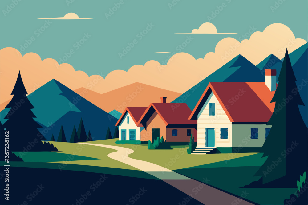 house in the mountains