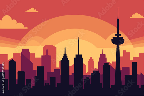 seattle skyline at sunset