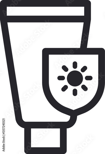 Sunscreen Outline Icon