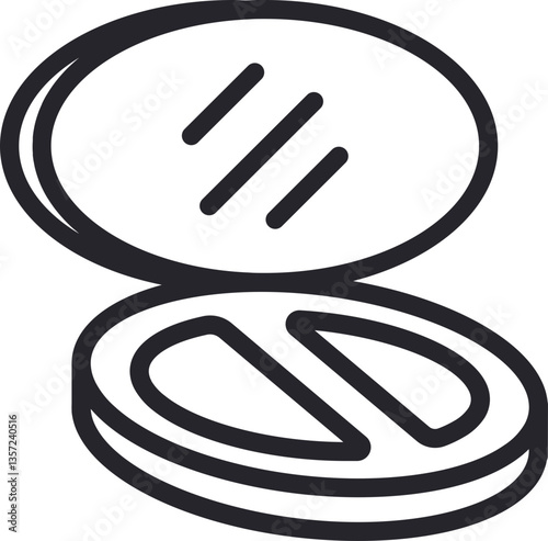 Compact Mirror Outline Icon
