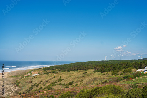 Obraz na płótnie Nazare is one of beautiful seaside resorts in Portugal w salonie