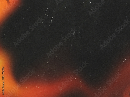 Fototapeta Naklejka Na Ścianę i Meble -  Orange color gradient, modern blurred background film grain texture, template with elegant design minimal style composition, Trendy overlay gradient grainy scratches texture for your graphic design