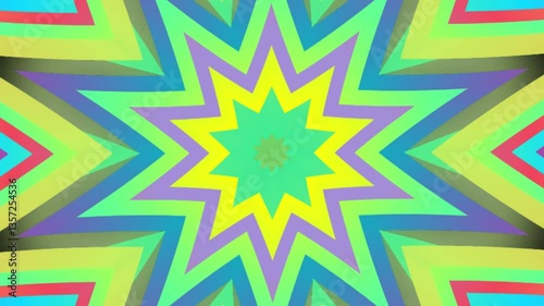 caleidoscope classic gradient circle flower art pattern of traditional tenun batik ethnic dayak ornament for animation ads	