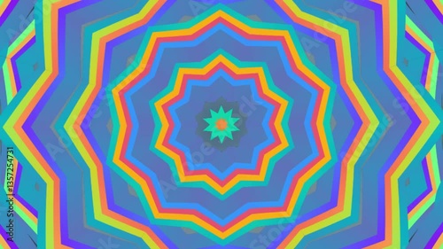 caleidoscope classic gradient circle flower art pattern of traditional tenun batik ethnic dayak ornament for animation ads	