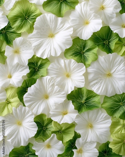 Soft Blooming Flower Petal Overlays touch to photos and graphics, Line Art style, Delicate white flowers and green leaves arranged beautifully. Spring Overlay Set