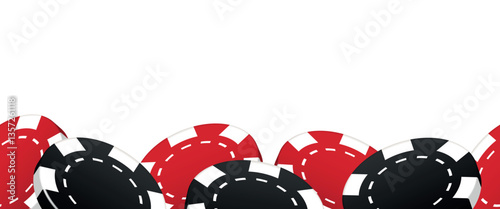 Chips border. Vector illustration isolated on a transparent background.