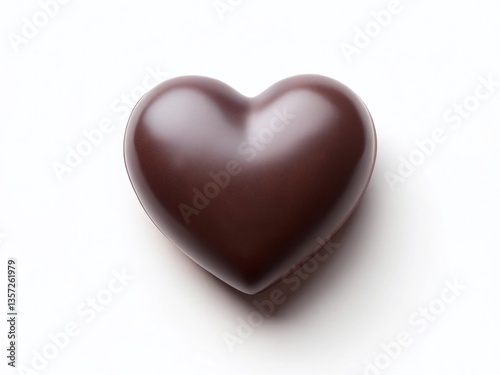 Minimalist Chocolate Heart Clipart: Simple Sweetheart Design for Valentine's Day