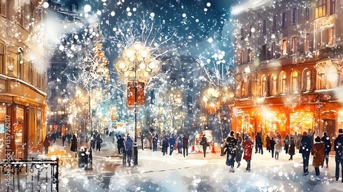 Eve Snowfall is a mesmerizing phenomenon where delicate snowflakes descend gracefully on a serene winter night, covering the world in a glistening, white blanket. The air is crisp, and the silence is 