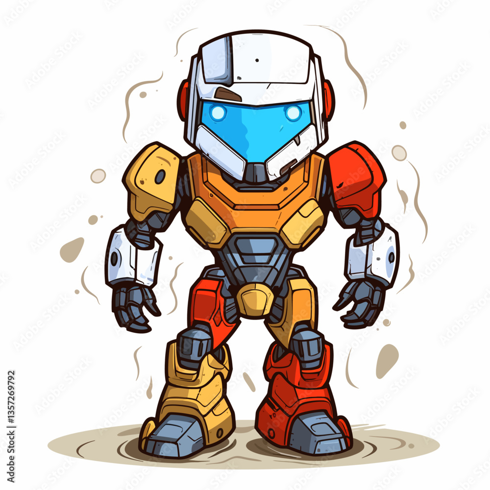 Obraz premium robot cyborg vector illustration