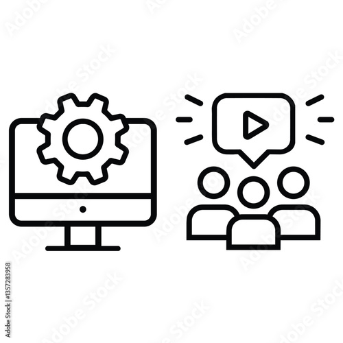 Lined Business Marketing Advertising Icons