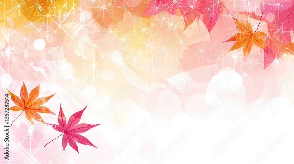 Obraz premium Autumn maple leaves abstract background