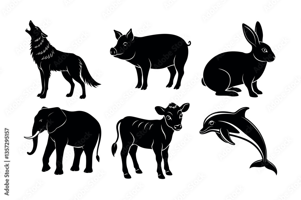 Obraz premium Animal vector bundle
