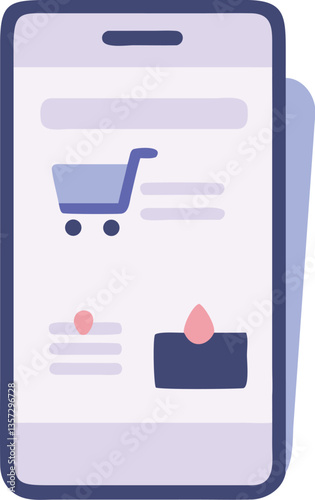 Online Shopping Icon for E-Commerce Fashion and Apparel Purchases