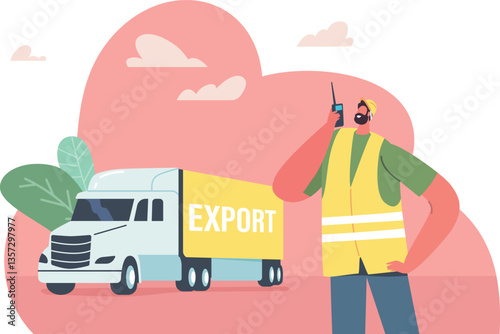 Export truck, warehouse logistic manager