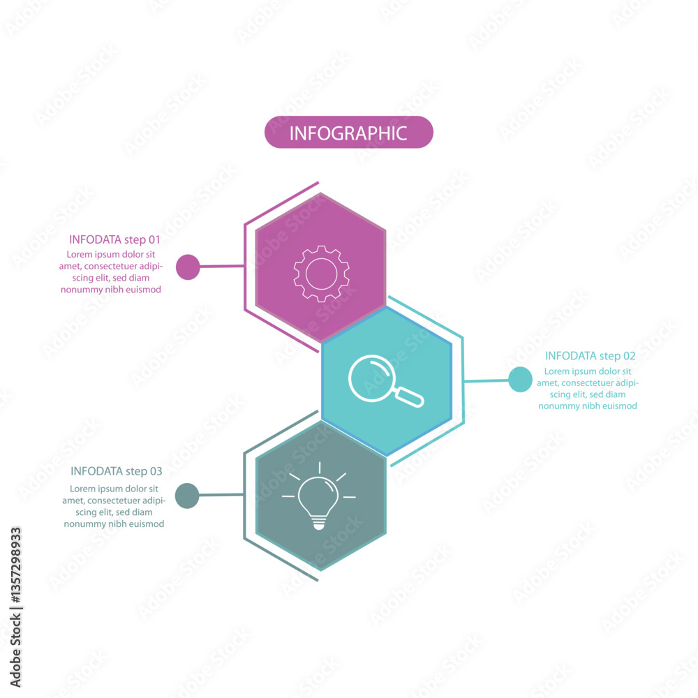 Business infographic template. 3 Step timeline journey. Process diagram, 3 options on white background, vector illustration. Business infographic template. 3 Step timeline journey. Process diagram, 3 options on white background, vector illustration.