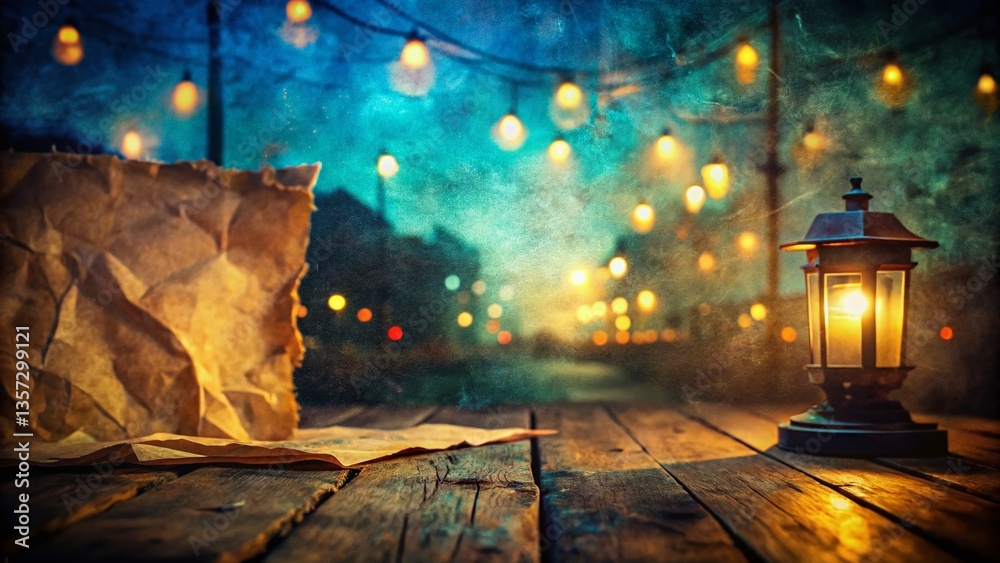 Obraz premium Night Photography: Vintage Paper Texture, Grunge, Dark, Aged, Mysterious