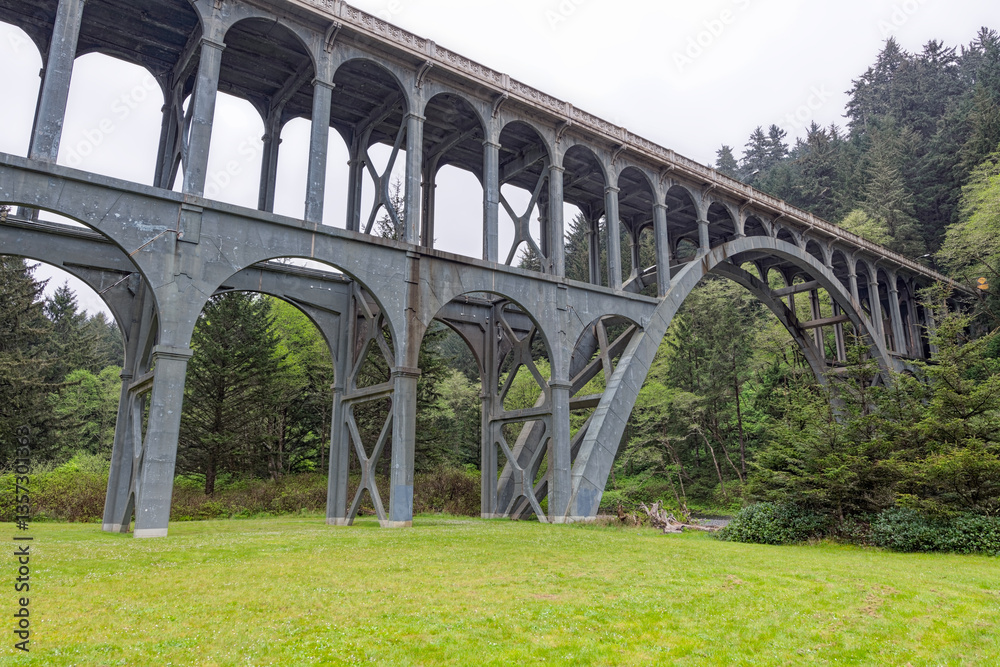 Φωτογραφία The Cape Creek Bridge near Florence, Oregon was designed to resemble a Roman aqu