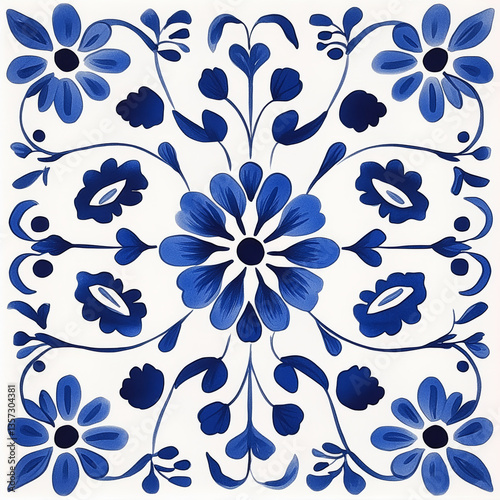 watercolour mexican talavera tile