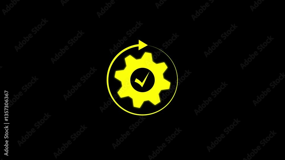 system upgrade concept, software updating and process , update modern functions, Setting updating icon animation. Gear Icon with Refresh Symbol, Gear with arrow moving glowing sign technology concept system upgrade concept, software updating and process , update modern functions, Setting updating icon animation. Gear Icon with Refresh Symbol, Gear with arrow moving glowing sign technology concept