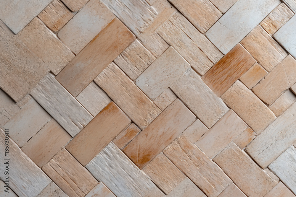 Muted minimalist herringbone pattern texture in neutral tones, showcasing blend of light wood and cream colors. This backdrop adds subtle elegance to any design Muted minimalist herringbone pattern texture in neutral tones, showcasing blend of light wood and cream colors. This backdrop adds subtle elegance to any design
